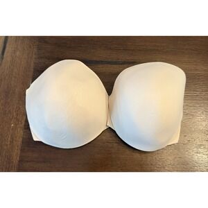 Body by Victoria Ipex Womens sz 36DD Strapless Bra Beige Underwired Back Clasp